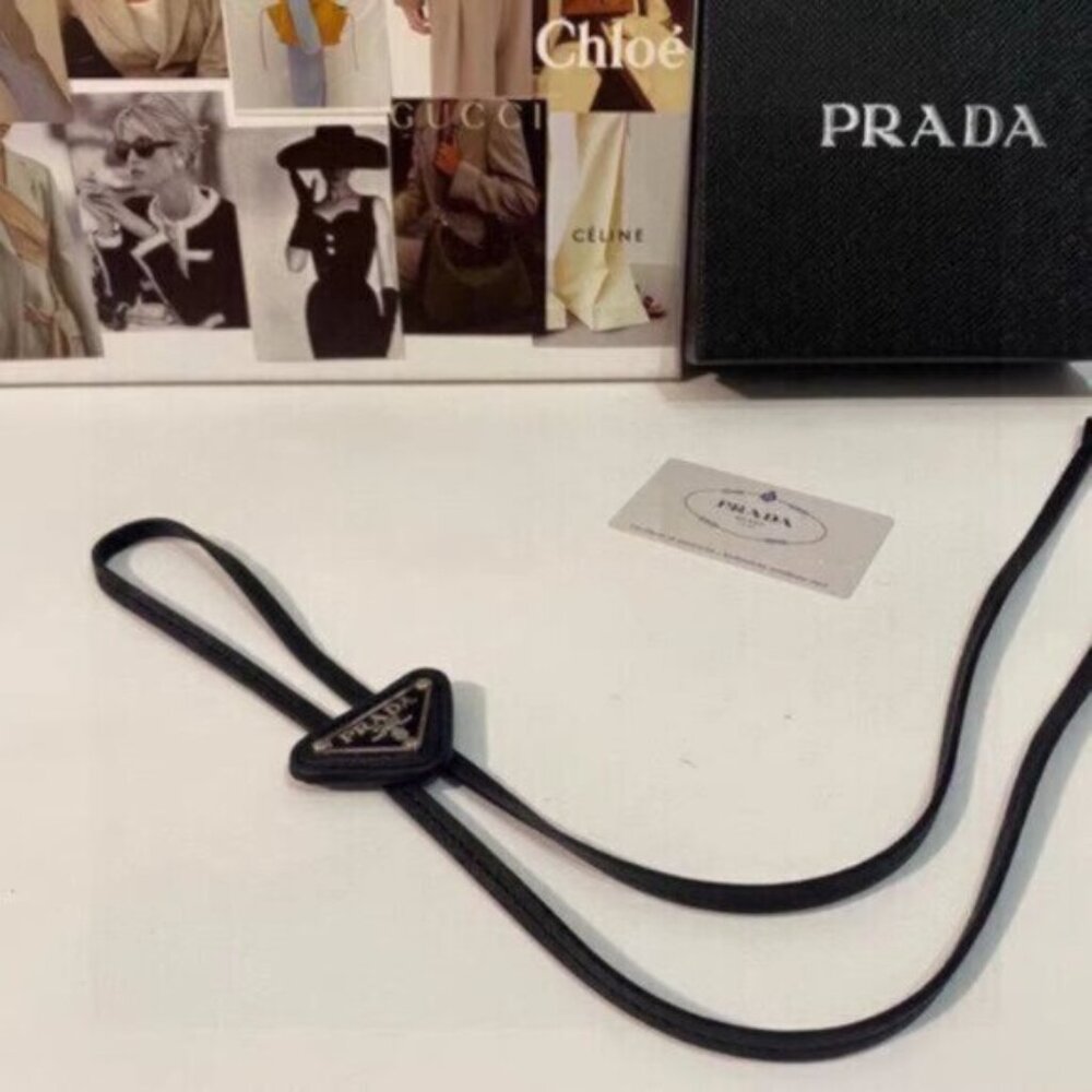 New Prada Saffiano Leather Bolo Tie Unisex✨🎁 - Picture 5 of 7
